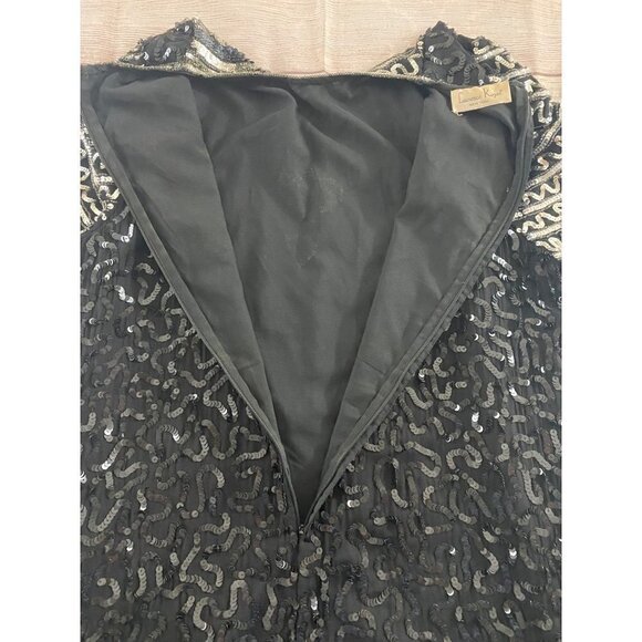 Vintage Laurence Kazer Women's Full Sequin 80's Dress - XL - Picture 11 of 11